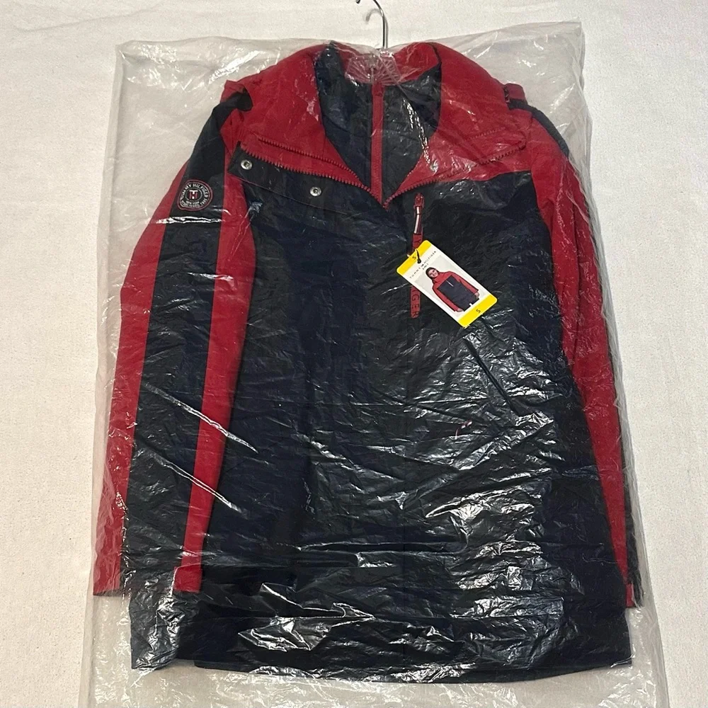 NWT TOMMY HILFIGER 3-in-1 ALL WEATHER SYSTEMS JACKET COAT RED NAVY Sz S